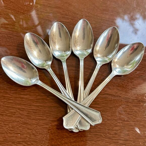 Vintage Oneida Community Par Plate Ashley / Vernon Tea Spoons set of 6 - Picture 13 of 16
